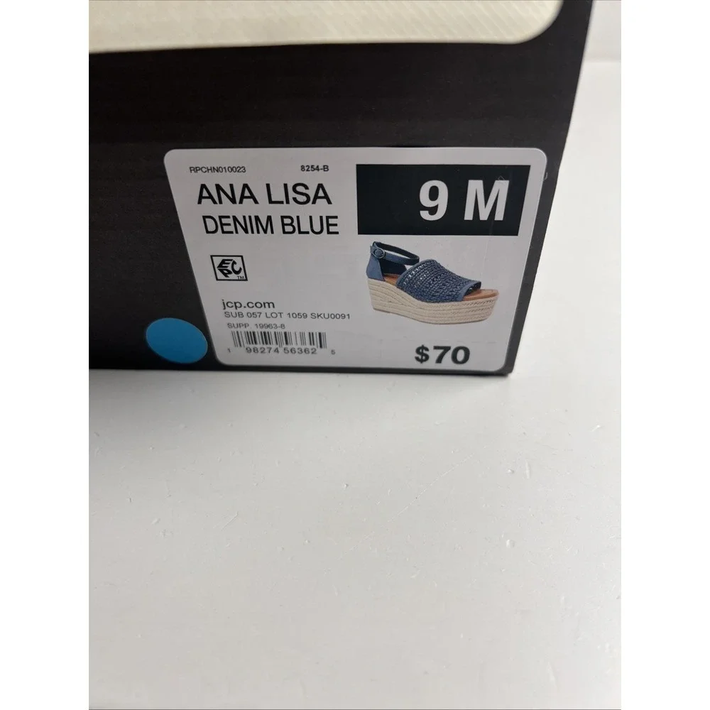 NIB Espadrilles Denim Blue  Size 9 M A New Approach‎ A.N.A. Style Ana Lisa $70